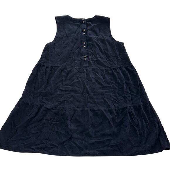 Vero Moda Dress Womens 12 Blue Tiered Helen Milo Mini Linen Blend - Picture 5 of 11